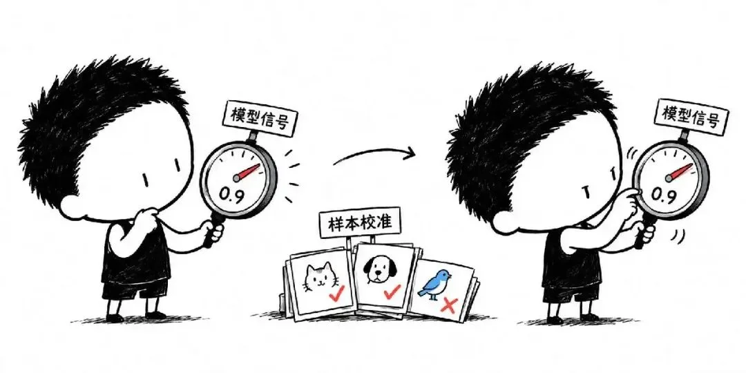 confidence 是模型信号,需要用样本校准