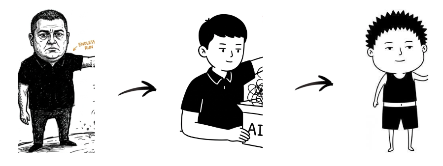 瓜哥 IP 多轮迭代对比